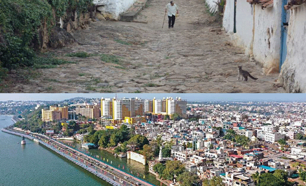 मेरा गांव भी दौड़ के शहरों में मिल गया